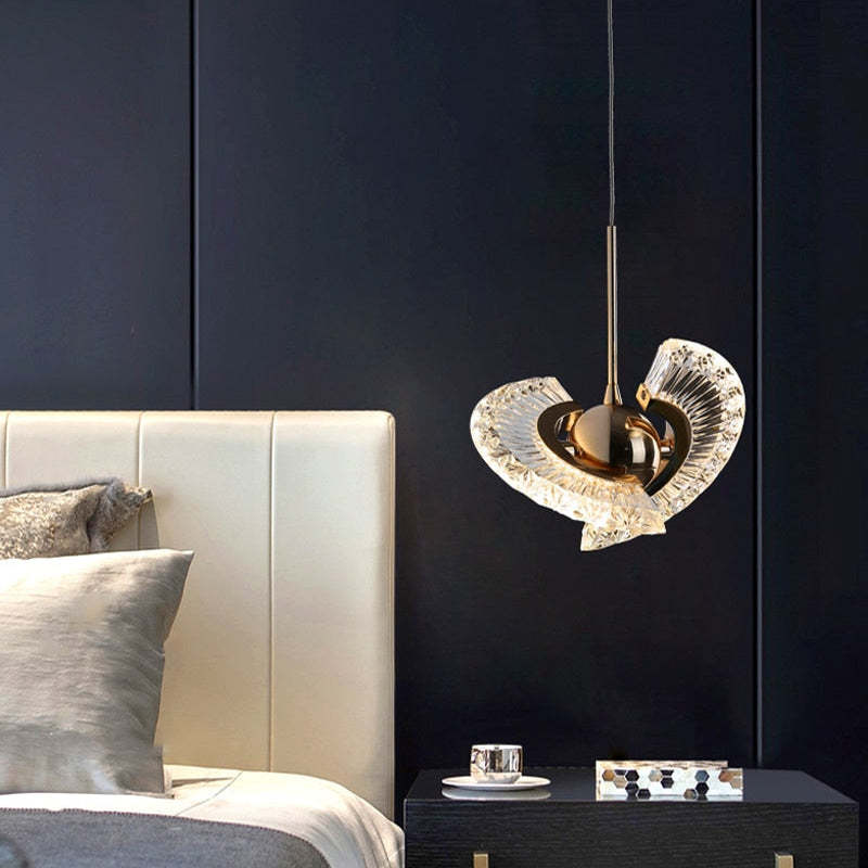 Modern Swivel Pendant Lamp Metal+Acrylic, Living Room/Bedroom