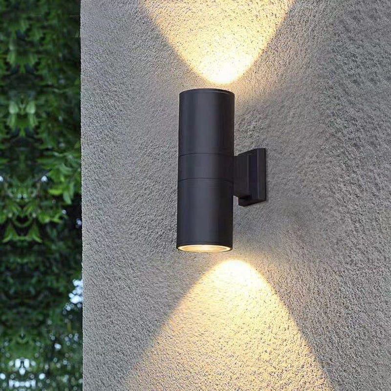 Orr Outdoor Wall Lamp Double-headed, Metal &amp; Glass 