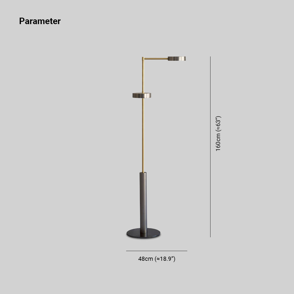 Salgado Moderne Minimalistisk Metal Projektor Gulvlampe, Mat Sort