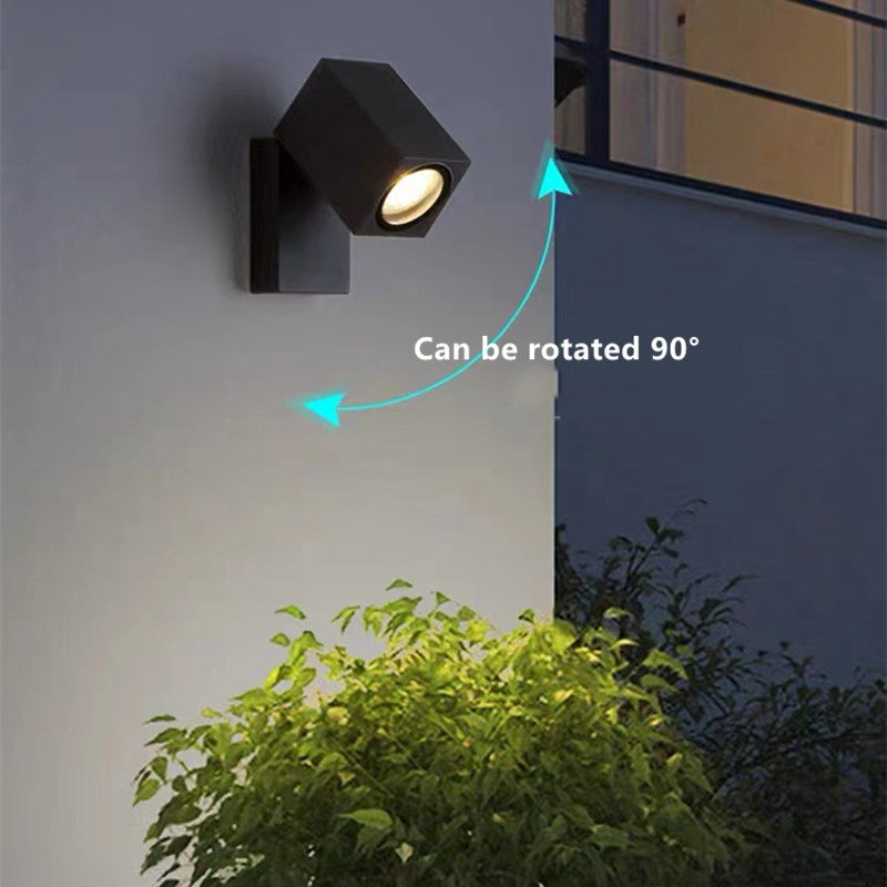 Orr Outdoor Waterproof Rotatable Decorative Spotlight With Wall Lamp