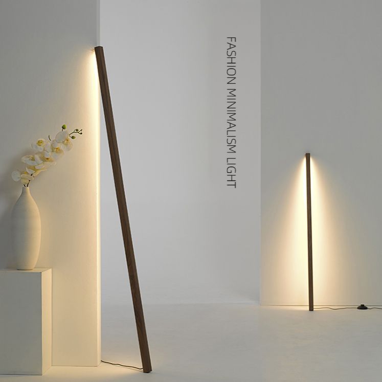 Ozawa Minimalist Linear Wood 2 Color Floor Lamp