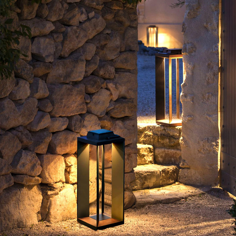 Orr Black minimalist outdoor floor lamp, H 35/55CM