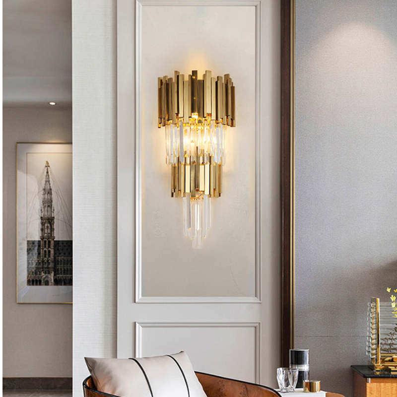 Light Luxury crystal Chandeliers Atmosphere Lsekrone Lamp 