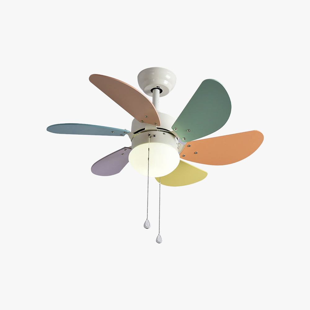 Morandi Colorful 5-Blade Ceiling Fan with Light, DIA107CM 