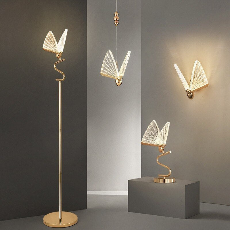 Modern Sommerfugl  Gulvlampe&Bordlampe, 4 Stil