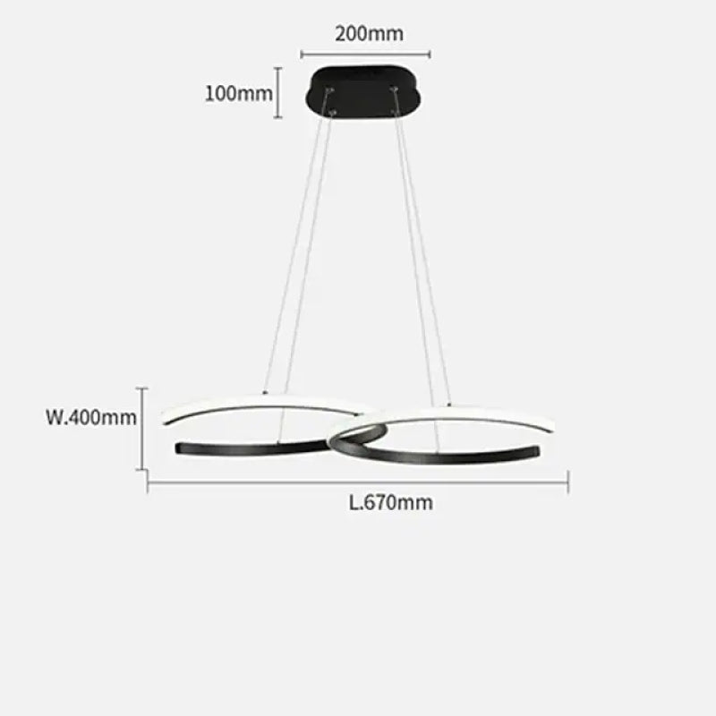 Nordisk ring LED Lysekroner