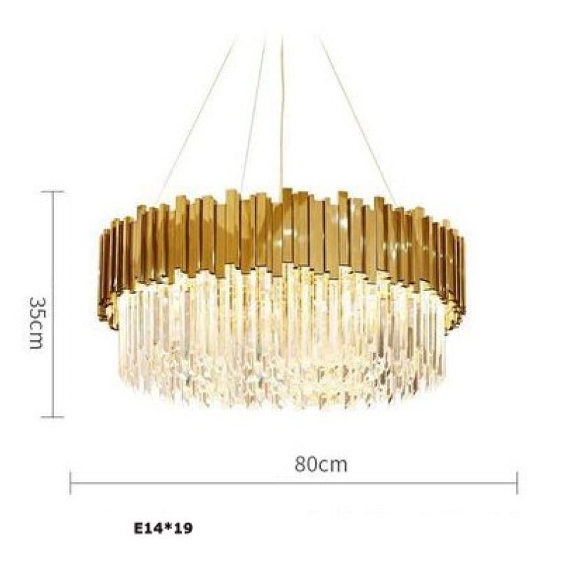 Light Luxury crystal Chandeliers Atmosphere Lsekrone Lamp 