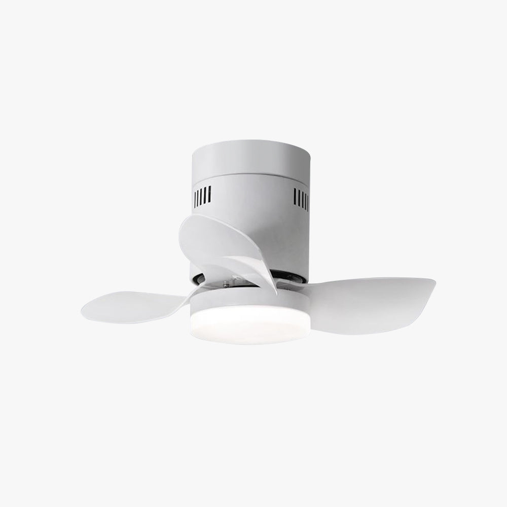 Walters 3-Blade White Ceiling Fan with Light, 2 Colors 
