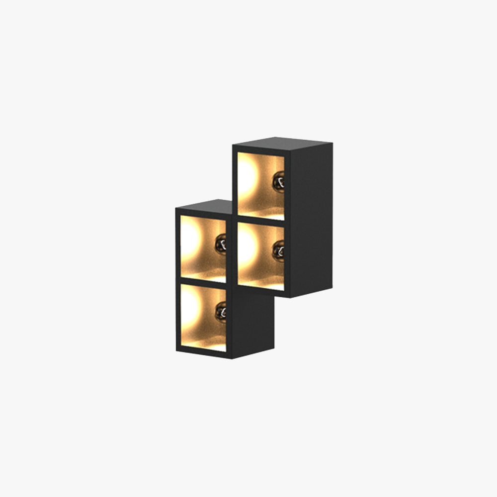 Orr Cube Splice Outdoor Wall Lamp, 11 Hairstyle 