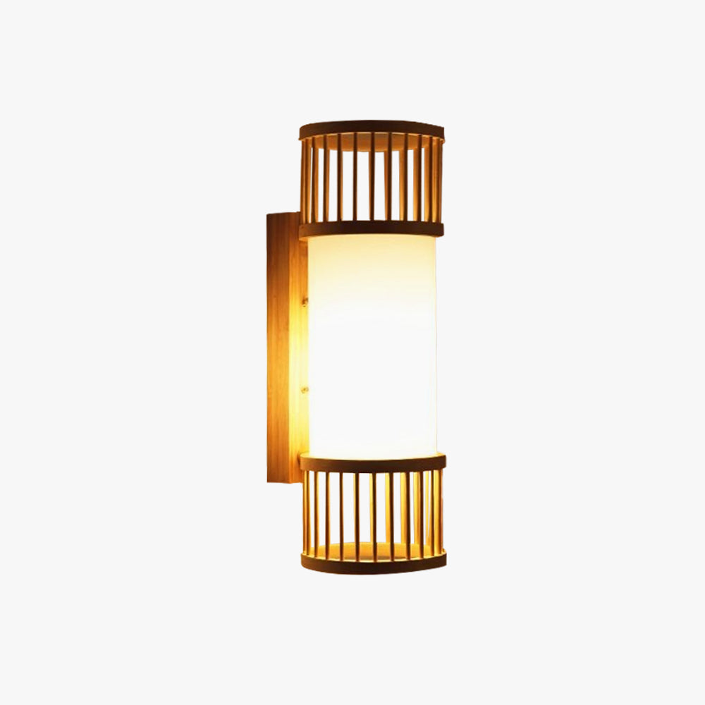 Ozawa Væglampe Rustik, Muto Rattan Vævning LED, Gangen