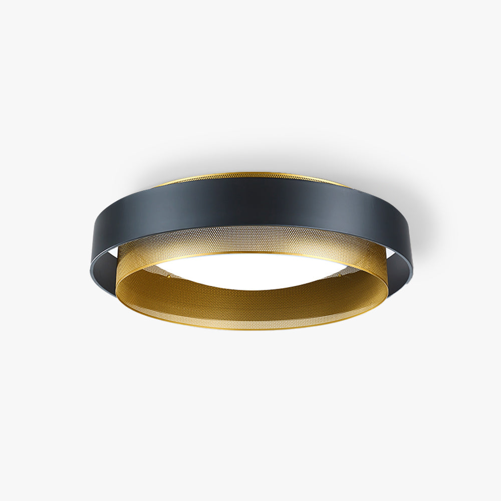 Quinn Moderne Ring Metal/Akryl Loftlampe, Hvid/Sort