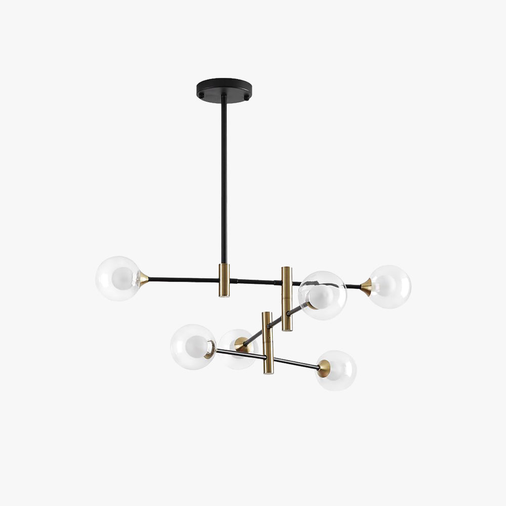 Valentina Nordic Ball Bubble Metal/Glass Chandeliers, Living Room