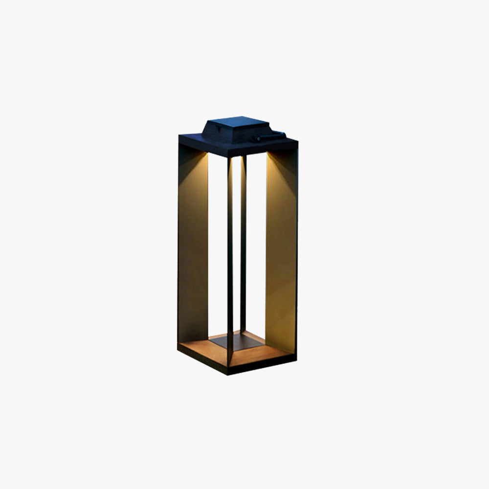 Orr Black minimalist outdoor floor lamp, H 35/55CM