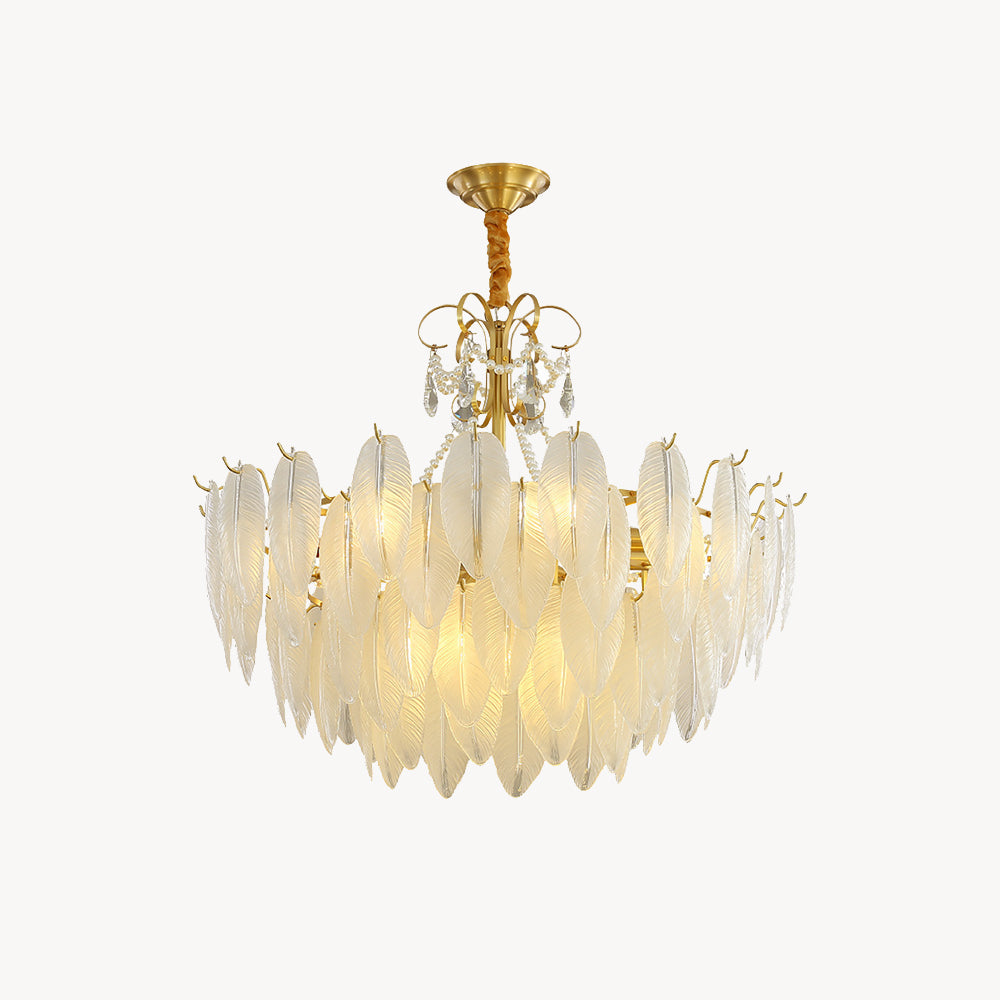 Kirsten Chandelier Pearl Color temperature changeable, pure copper and glass, dia 50/60/80 cm