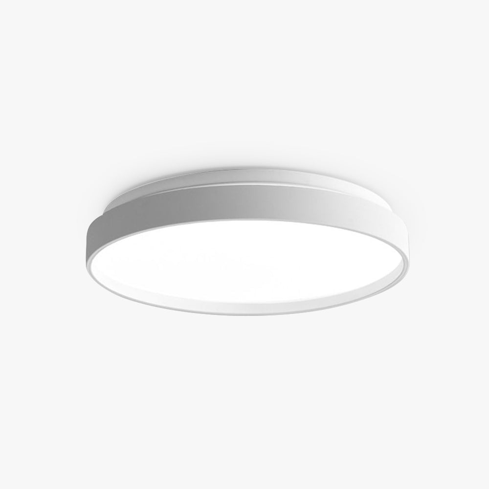 Quinn Minimalist Round Metal/Acrylic Ceiling Lamp, White/Coffee/Grey/Gold
