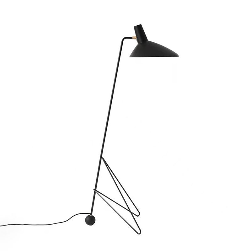 Salgado Moderne Minimalistisk Geometrisk Stativ Metal Gulvlampe, Sort