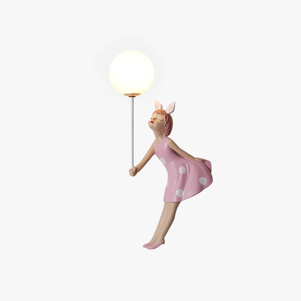 Minori Pink Wall Lamp, 2 Hairstyle, L 49CM 