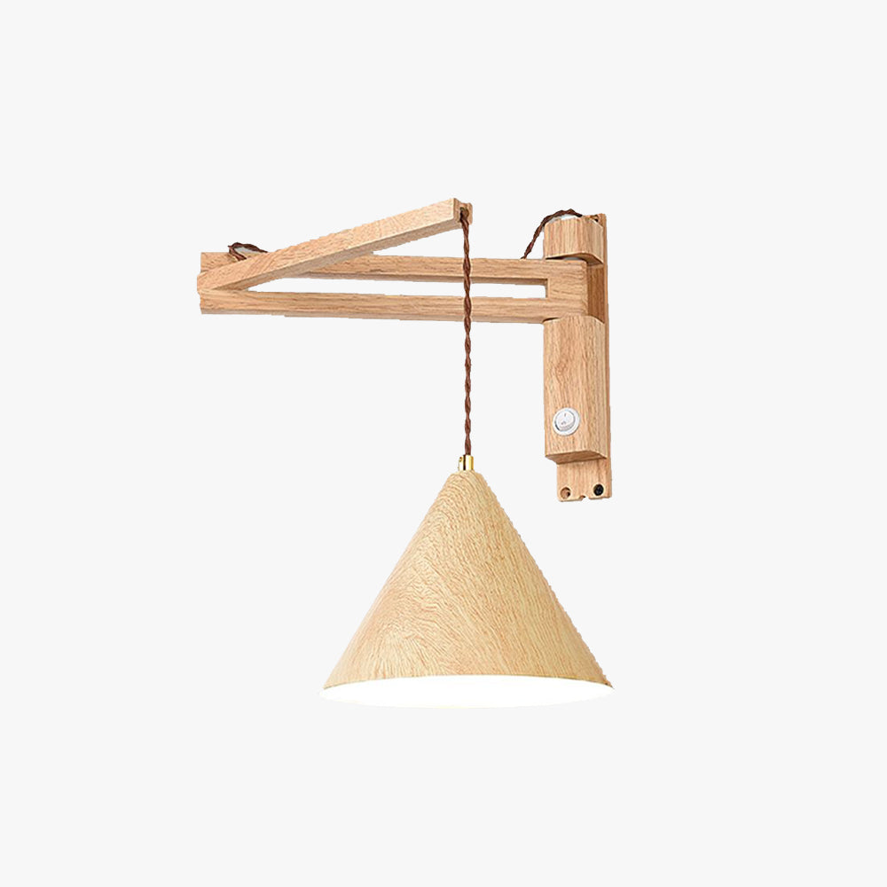 Ozawa Adjustable Wall Lamp, Wood/Metal, 2 Colors, Living Room