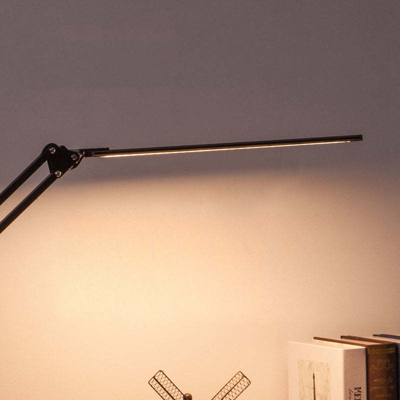 LED Folding Long Arm Metal Clamp Desk Reading Lamp 