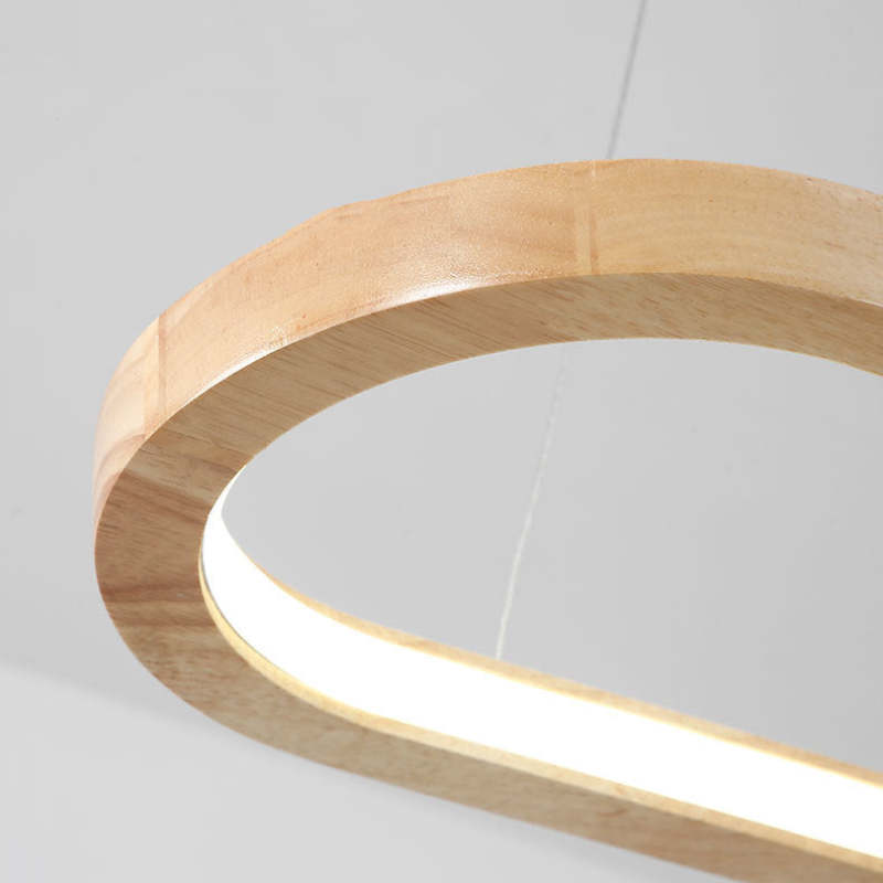 Ozawa Modern Oval Wooden Pendant Lamp, 60CM/90CM 