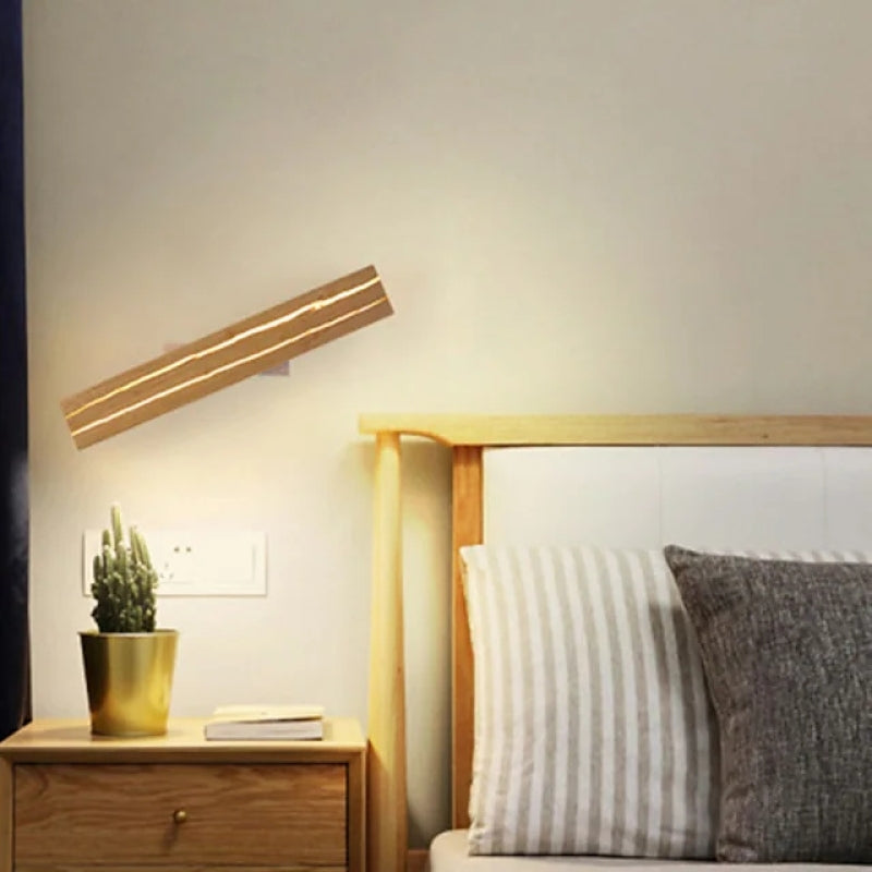 Led rotatable wood Wall lamps Indoor 