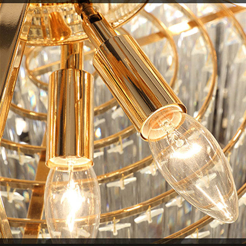 Light Luxury crystal Chandeliers Atmosphere Lsekrone Lamp 