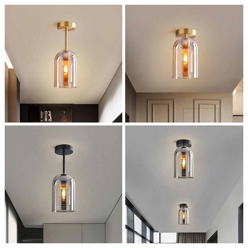 Sanna Semi-Ceiling Lamp 4 Styles long, pure Copper &amp; Glass