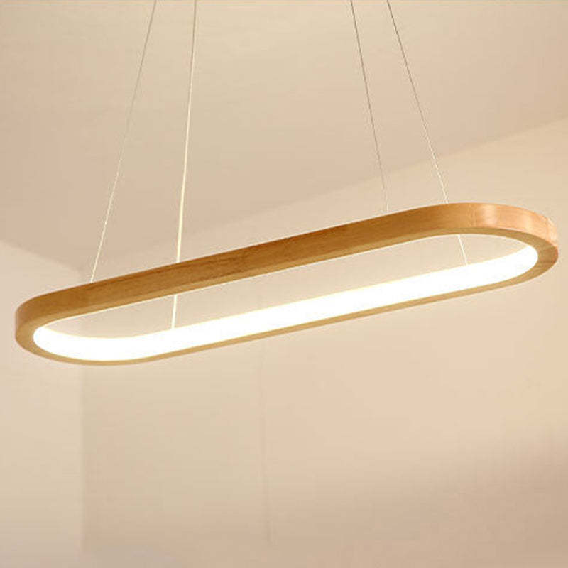 Ozawa Modern Oval Wooden Pendant Lamp, 60CM/90CM 