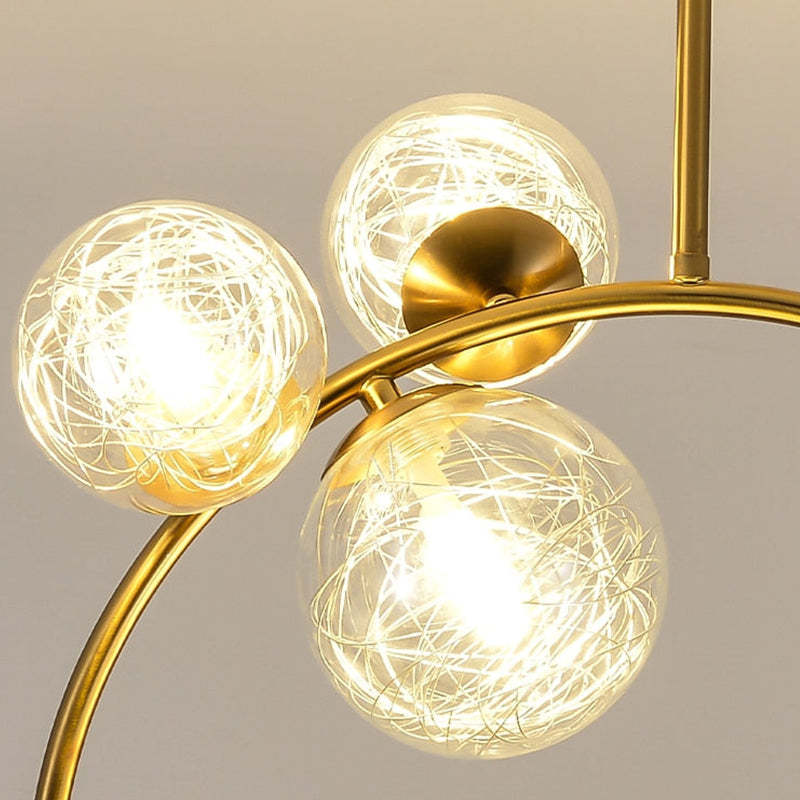 Valentina Pendant Lamp Bubble Moon, Metal &amp; Glass