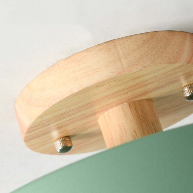Quinn Round LED Ceiling Lamp, Modern, Wood/Acrylic 