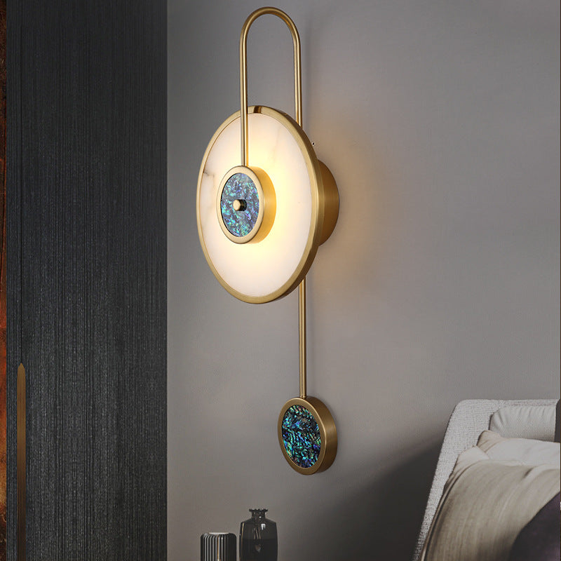 Acrylic & Golden Metal Modern  Wall Lamp For Bedroom