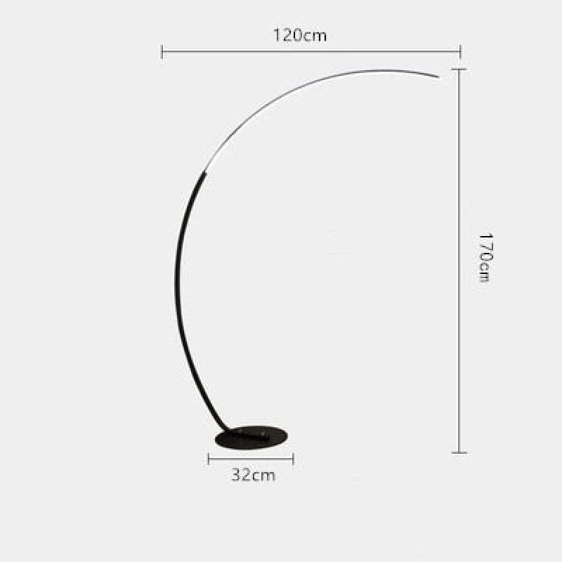 Moderne LED-Bue-Gulvlampe til Soveværelse og Stue - Las Sola-DK