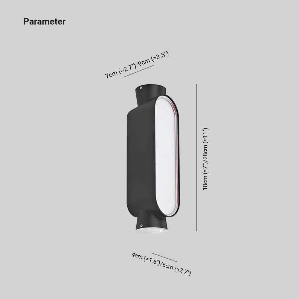 Pena Minimalistisk Udendørs Væglampe, L 18/28CM