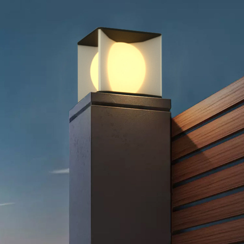 Elif Moon Outdoor Floor Lamp, Pillar Light 