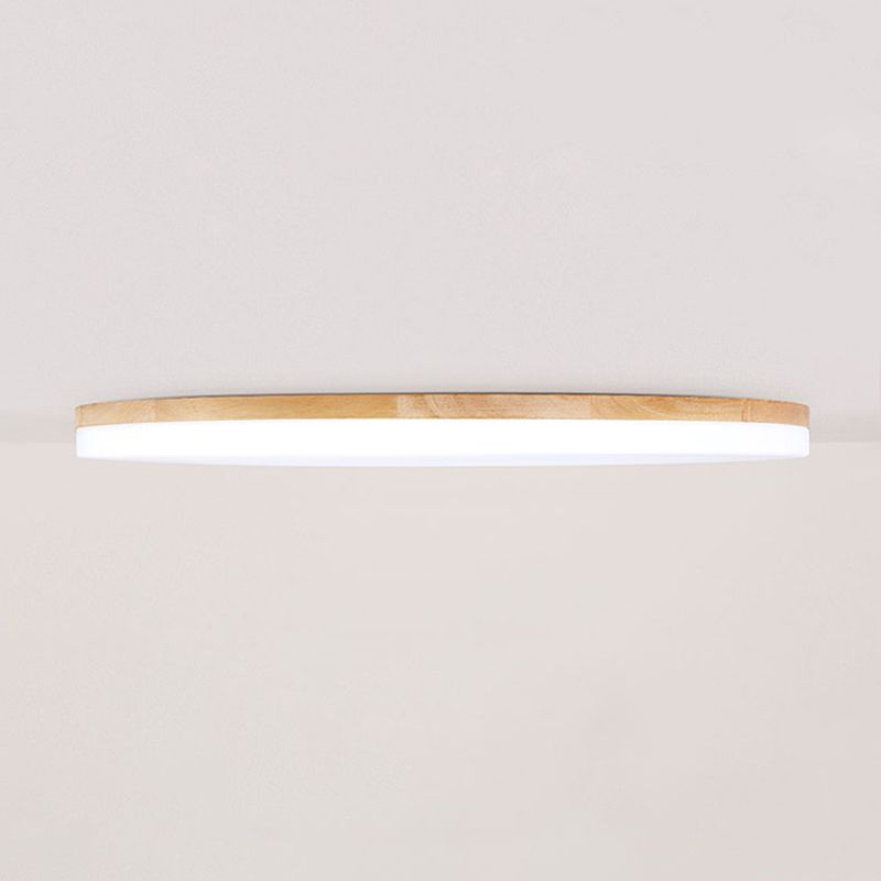 Ozawa Minimalistisk Træ Rund Loftlampe, Soveværelse