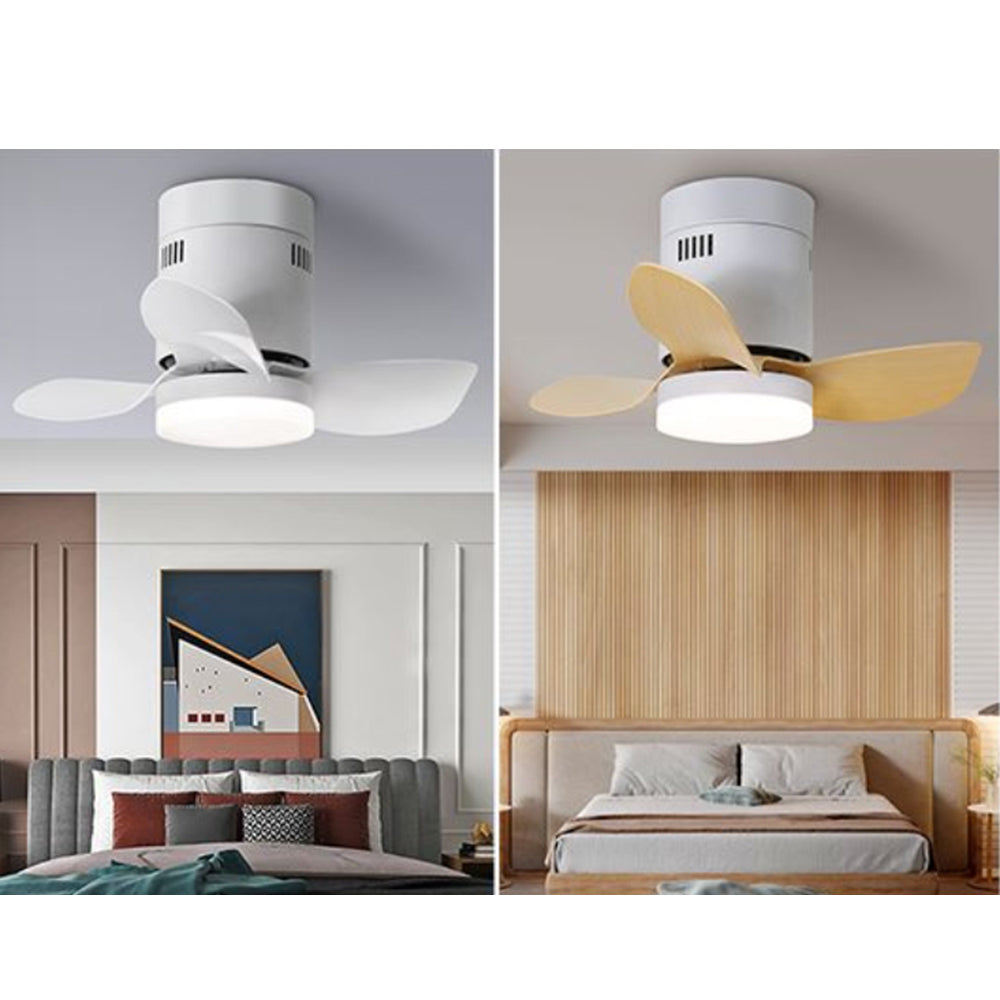Walters 3-Blade White Ceiling Fan with Light, 2 Colors 