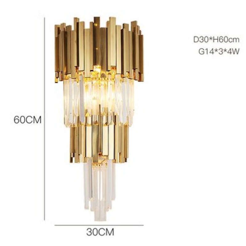 Light Luxury crystal Chandeliers Atmosphere Lsekrone Lamp 