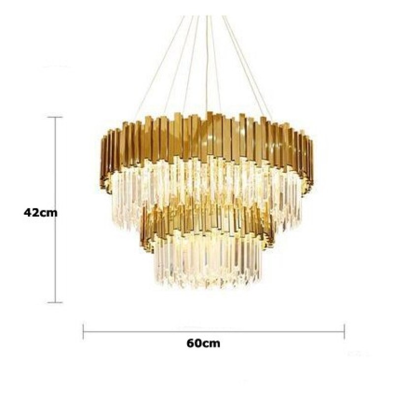 Light Luxury crystal Chandeliers Atmosphere Lsekrone Lamp 