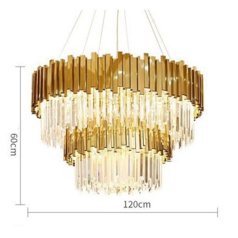 Light Luxury crystal Chandeliers Atmosphere Lsekrone Lamp 