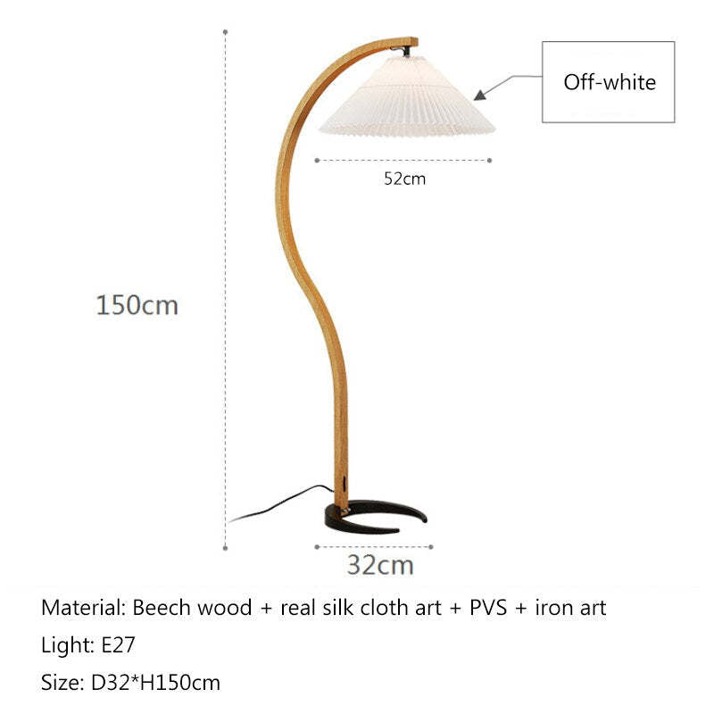 Modern Minimalistisk stofskærm LED Gulvlampe Stående sengelampe til stuen - Las Sola-DK