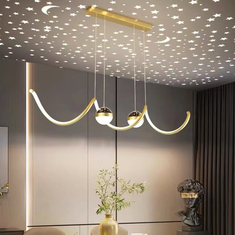 Nordic modern LED moon star Chandeliers