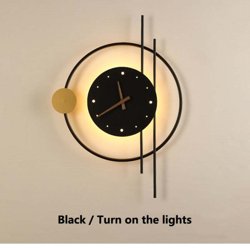 Wall Lamp - Room Decoration Light - Modern Clock Design