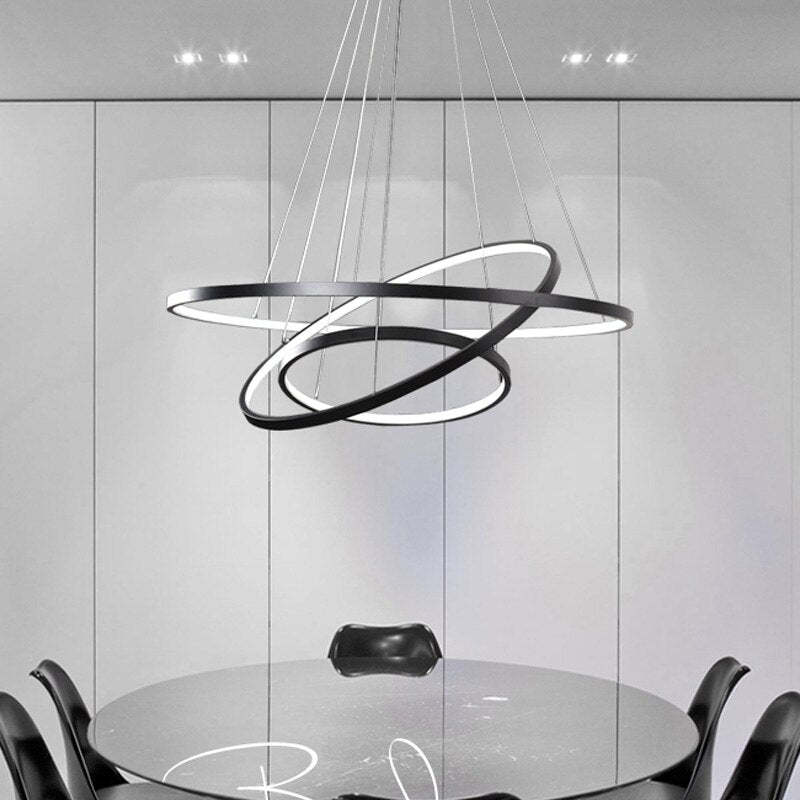 Modern LED Ring Pendant Lamp Hanging Lamp Remote Control 