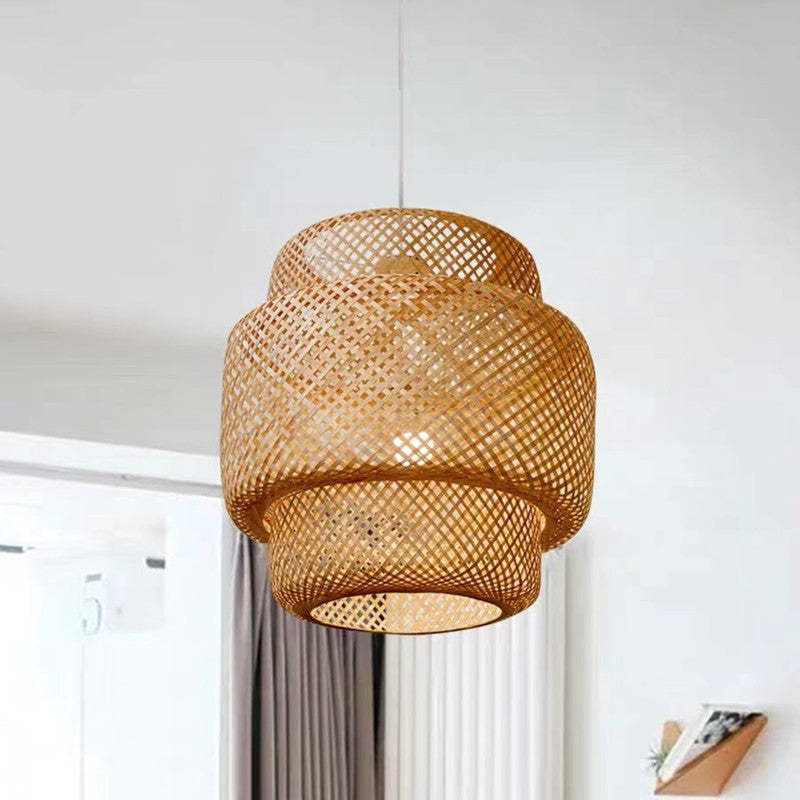 Japanese Stil Bambus Rattan Pendellampe - Las Sola-DK