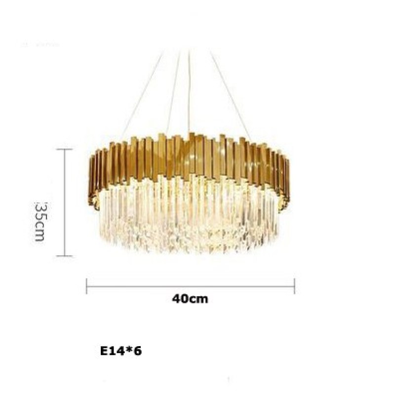 Light Luxury crystal Chandeliers Atmosphere Lsekrone Lamp 