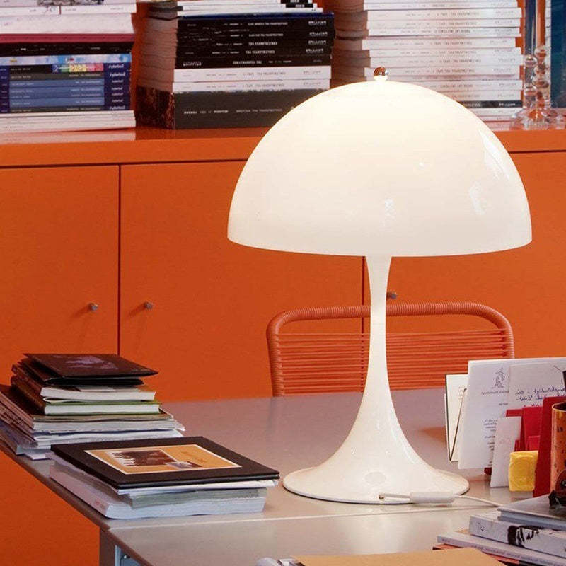 Salgado Minimalist Mushroom Metal Table Lamp, White