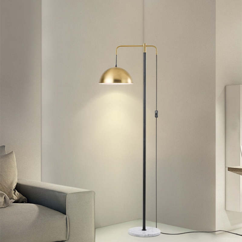 Modern Metal Marble Floor Lamp, Bedroom/Living Room 