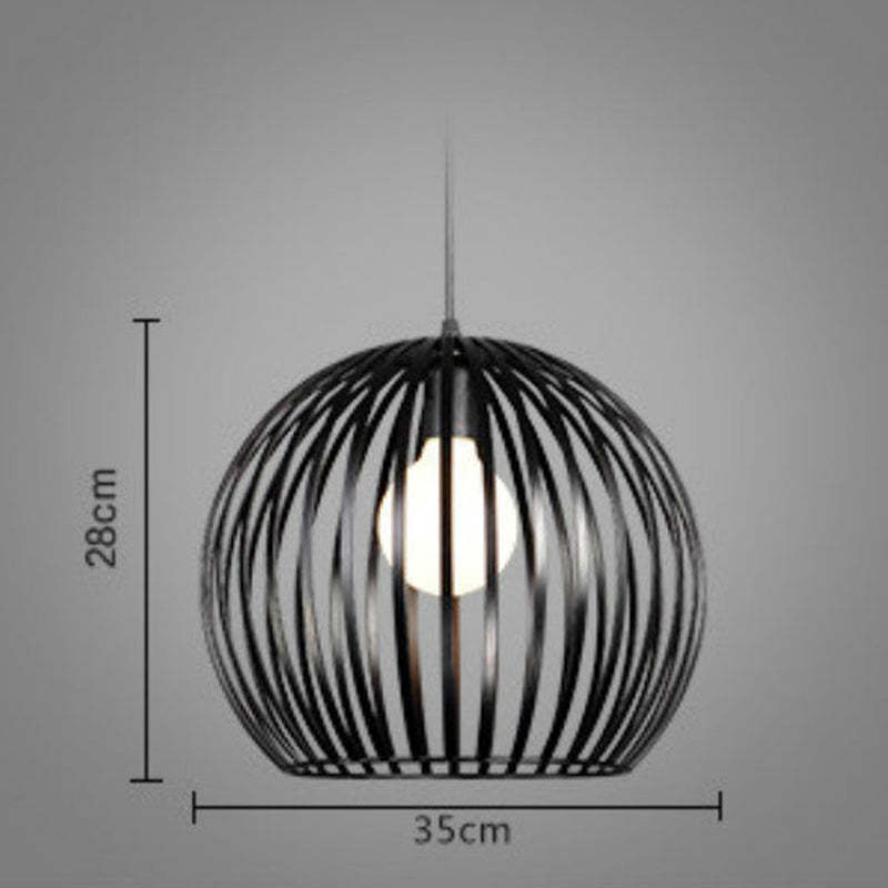 European Simple Vintage Industrial Pendant Lamp Creative birdcage in solid wood 