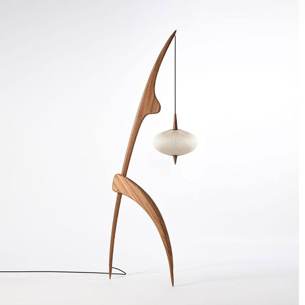 Renée Floor Lamp, Artificial Paper &amp; Wood