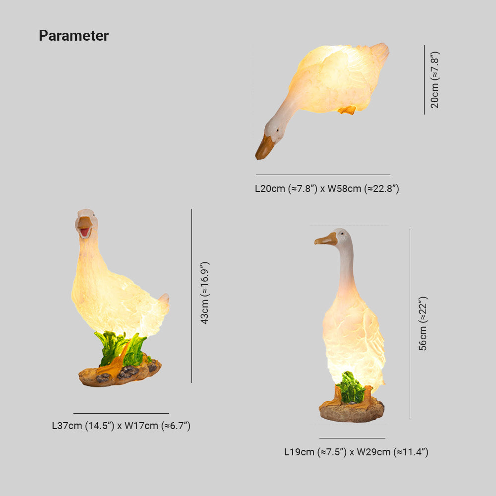 Minori Udendørslamper Gåse Solcelle-havelys-dekoration, 3 Stil, Gangen/Have